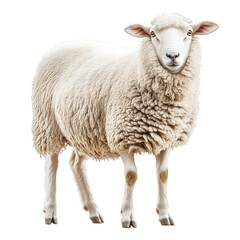 Fototapeta premium body sheep isolated on transparent background Generative Ai.