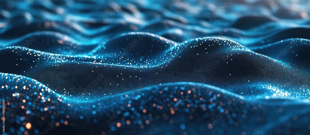 Poster blue wave light screen gradient texture backdrop abstract representation of ai technology and big da