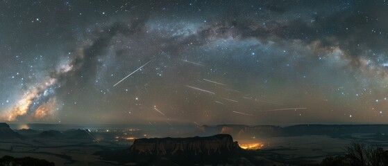 Enchanting Milky Way and Meteor Shower Capture - Perfect for Astrophotography Enthusiasts