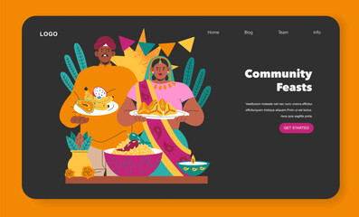 Navaratri. Flat Vector Illustration