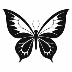 Butterfly wings silhouette vector illustration on white background