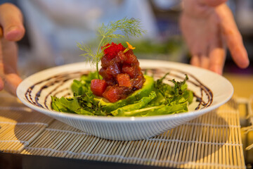 Poke Avocado and Ahi