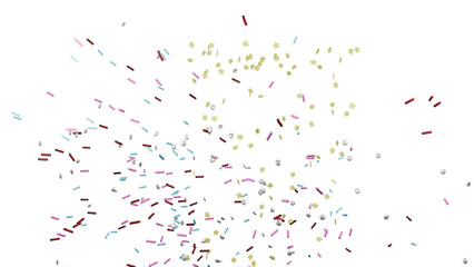 vivid sprinkles splash on the transparent background