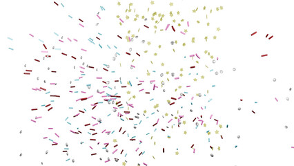 vivid sprinkles splash on the transparent background