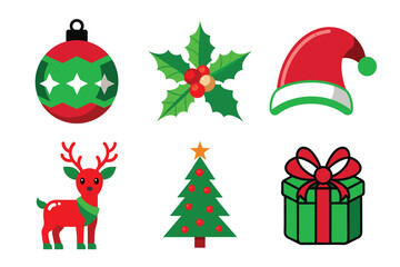 christmas icons set