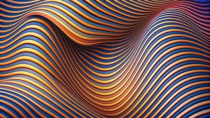 Abstract wavy shape with one crest optical illusion consisting of curving lines that create an illusion of movement and depth, contemporary, pattern, abstract background, concept