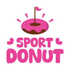 golf donut minimalist logo design