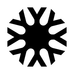 Geometric Snowflake Solid Icon