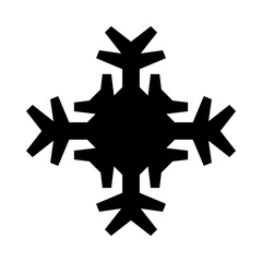 Geometric Snowflake Solid Icon