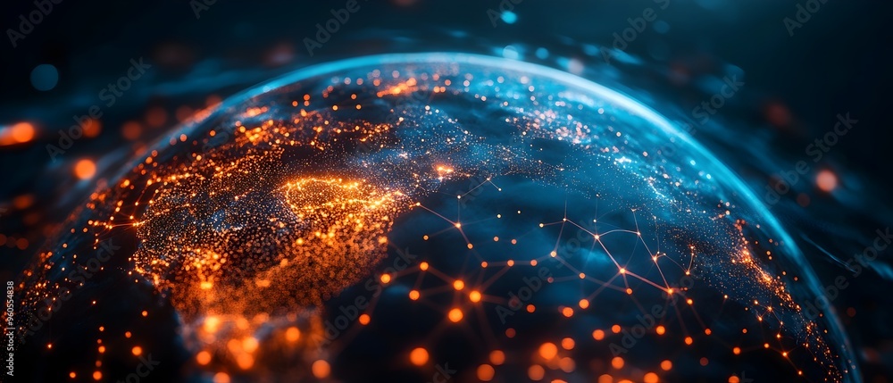 Aufkleber seamless digital connectivity as a driver of globalization highlighting effortless communication com