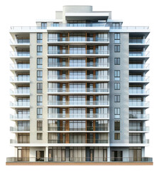 Modern high-rise apartment building