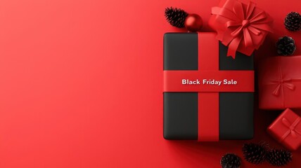 Christmas shopping frenzy, Black Friday deals, illustration