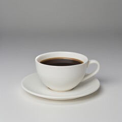 Obraz premium Latte Art in a White Coffee Cup