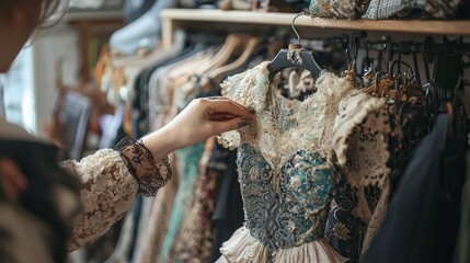 Creative Fashion Upcycling in a Studio Filled with Inspirations - Vintage Dress Makeover