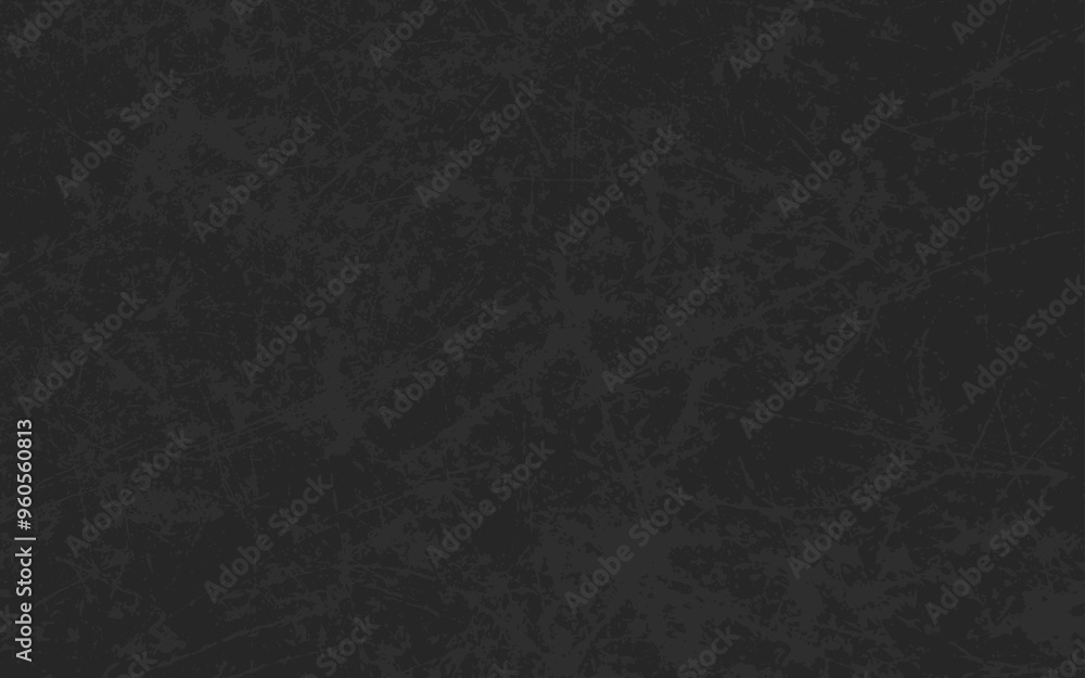 Wall mural Black and white grunge. Abstract surface dust and rough dirty wall background concept dark grey distress overlay texture. Worn, torn, weathered effect element graphic design vector illustration.