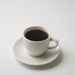Obraz premium Latte Art in a White Coffee Cup