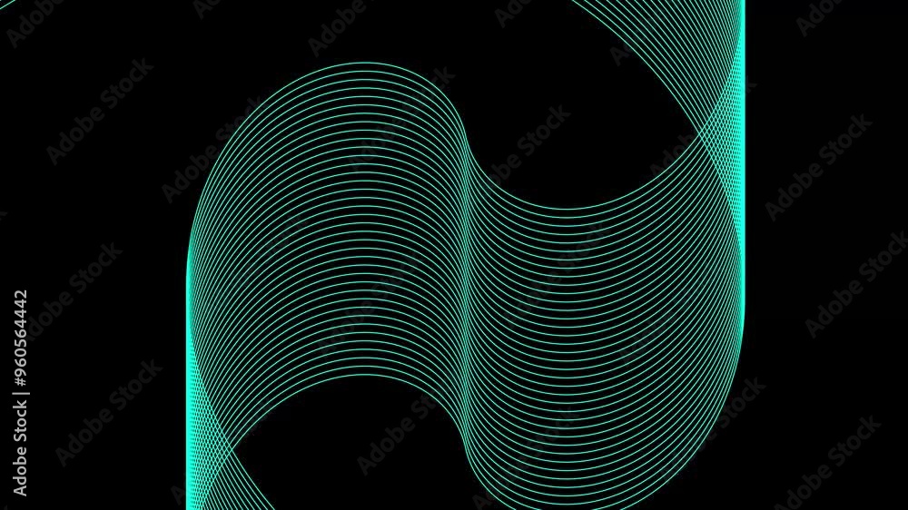 Aufkleber geometric line motion with colorful gradient background, perspectives of geometric abstraction. shap