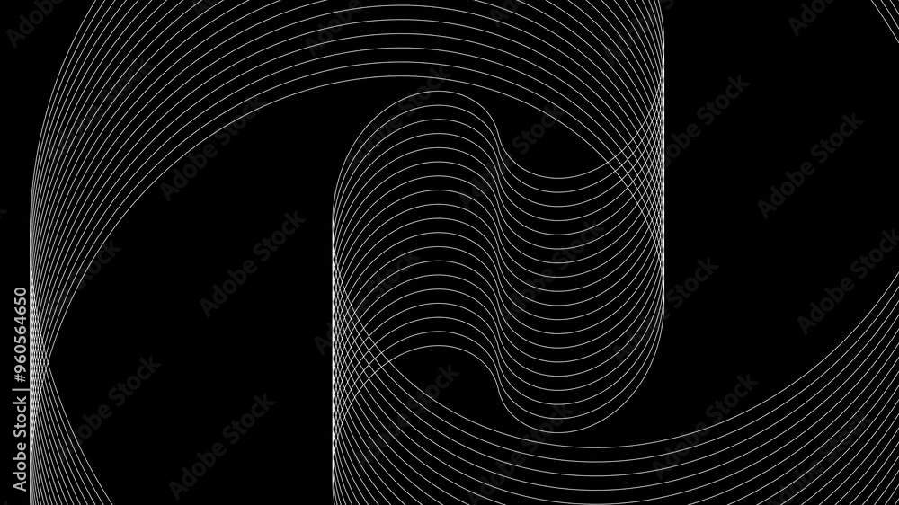 Aufkleber geometric line motion with colorful gradient background, perspectives of geometric abstraction. shap