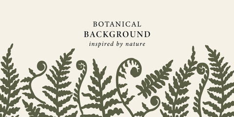 Flat vector fern branch background © Maria