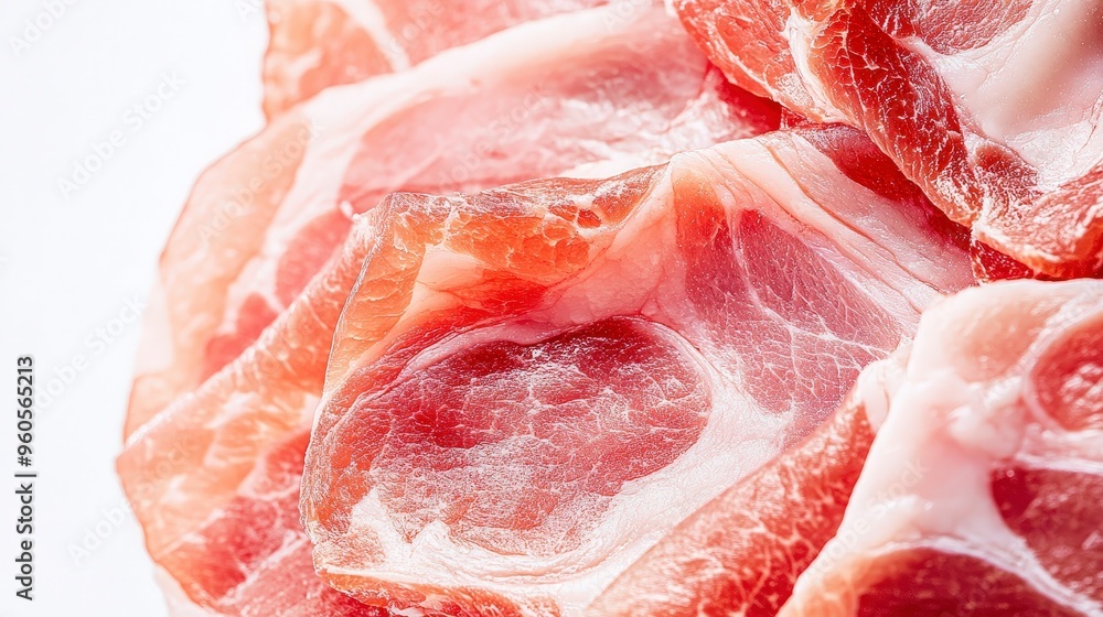 Poster artistic vertical poster of floating hyper-realistic pork cuts with detailed textures and subtle sha