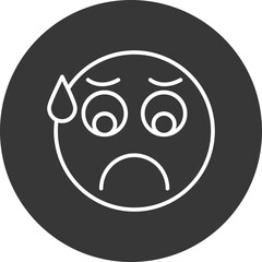 Worried Vector Icon Design
