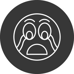 Crying Vector Icon Design