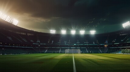 stadium lights at night