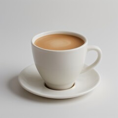 Fototapeta premium Latte Art in a White Coffee Cup