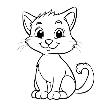 Katze transparent ausmalen Clipart