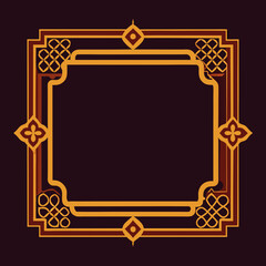Rectangular frames of the Arabic pattern
