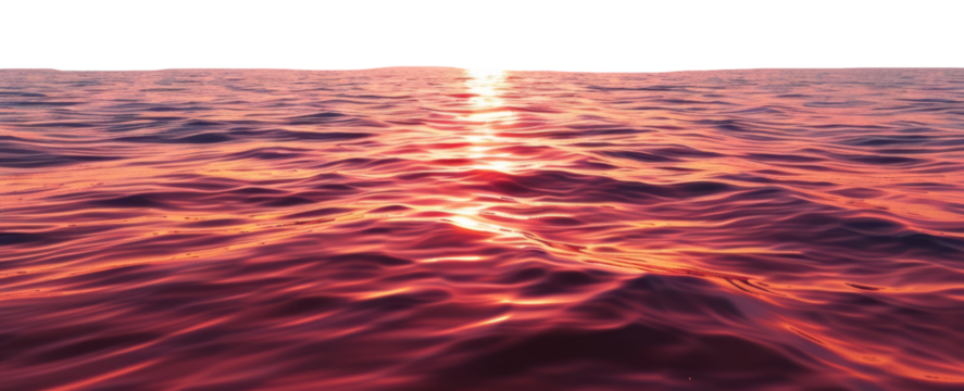 PNG Sunset ocean border, transparent background - Powered by Adobe