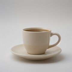 Obraz premium Latte Art in a White Coffee Cup