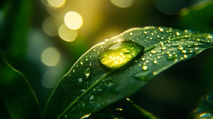 Dewdrop On A Leaf