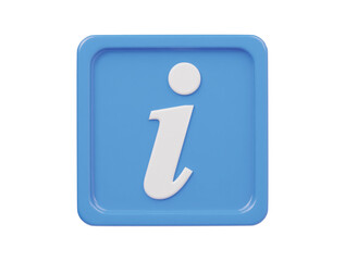 Information icon 3d render illustration