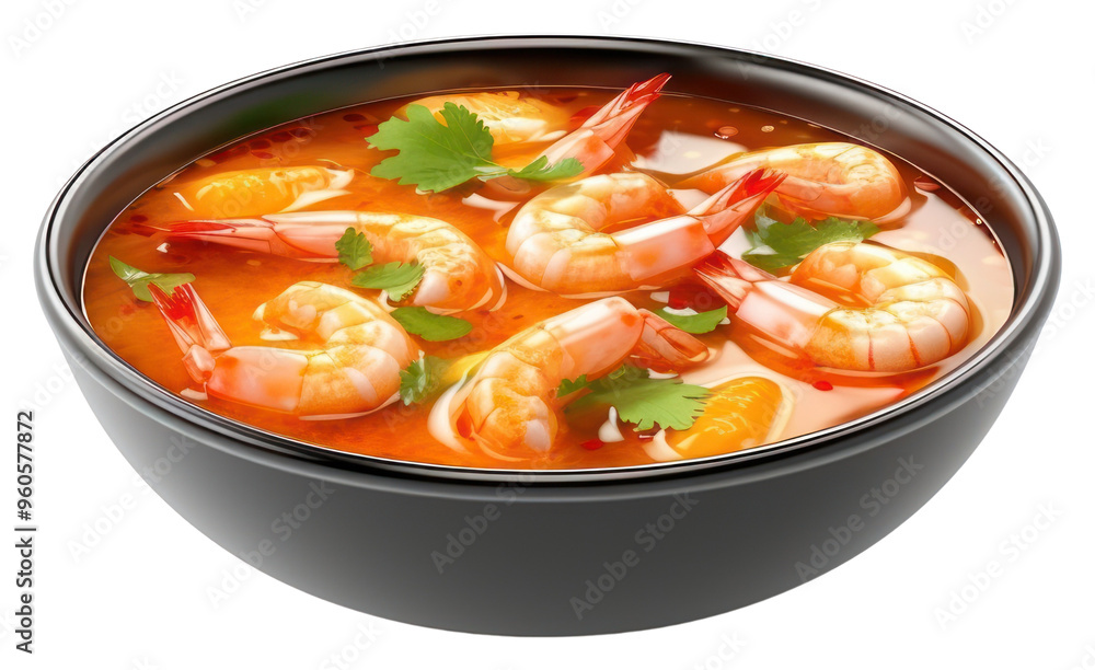 Canvas Prints PNG Tom Yum Goong seafood shrimp meal.