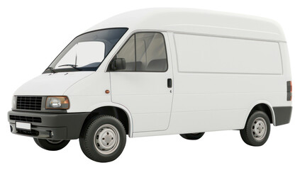 PNG White delivery van isolated illustration
