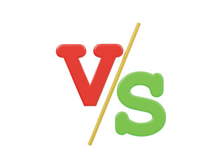 Versus icon 3d render illustration