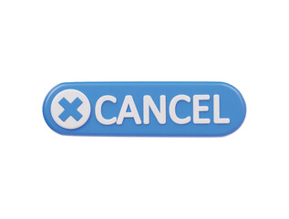 Cancel icon 3d render illustration
