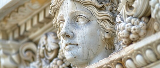 Fototapeta premium Majestic Close-up of a Historic Architectural Monument showcasing Fine Details and Craftsmanship
