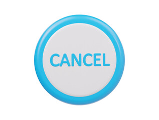Cancel icon 3d render illustration