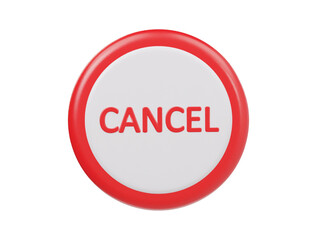 Cancel icon 3d render illustration