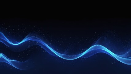 Blue line wave 3D abstract background