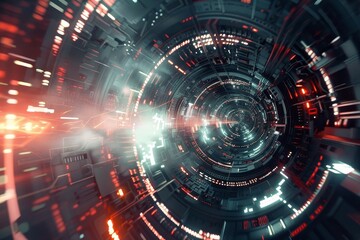 Obraz premium Futuristic Tech Abstract Background
