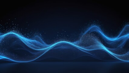 Blue line wave 3D abstract background
