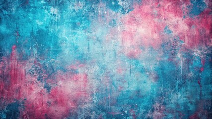 A close up shot of a grungy pink and blue textured background with a distressed weathered look and a gritty overlay perfect for adding an edgy and vintage vibe to any design project