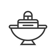 Obraz premium Line art illustration of a sink with a faucet