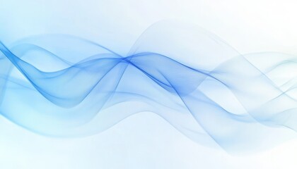 Abstract blue blurred background, light sky-colored with soft curves for design elements