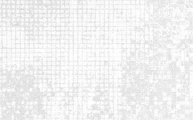 Distressed white grainy halftone texture. Dust overlay textured. Grain noise particles - Black and white seamless pattern effects and rusted black background. Vector illustration