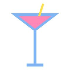 blue cocktail on a white background
