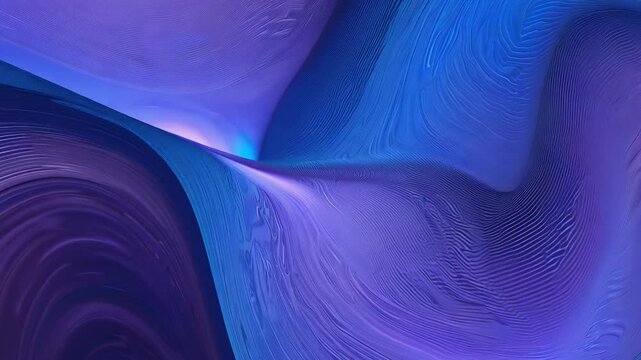 Static video of a beautiful abstract wave background with gravitational, swirling texture effect, blue and purple colour rendered in 3d